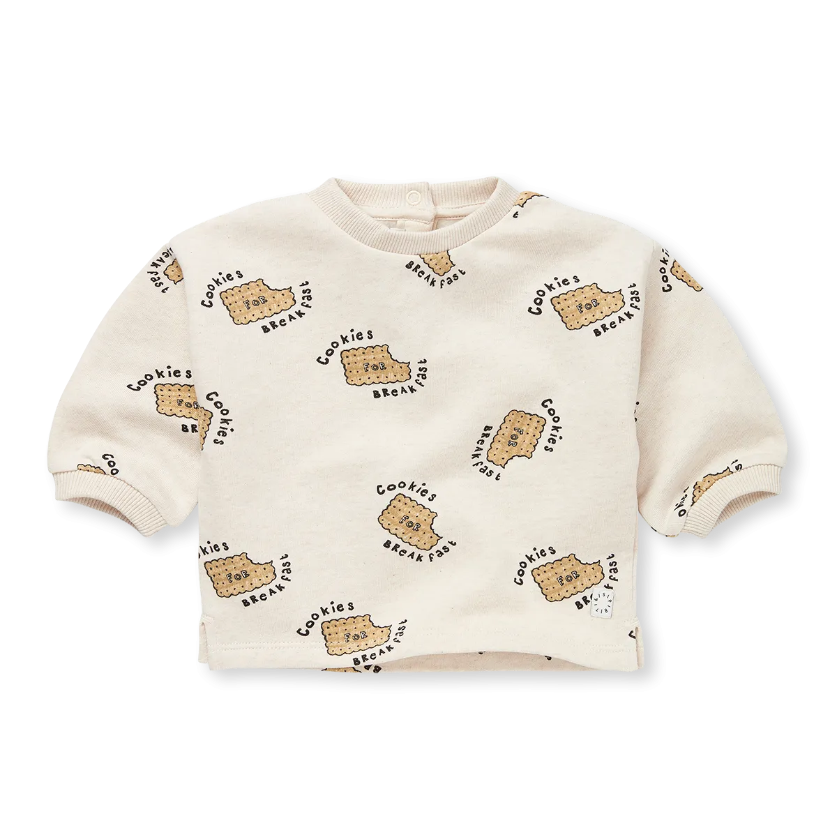 1575-BABY SWEATSHIRT COOKIES PRINT-Ivory