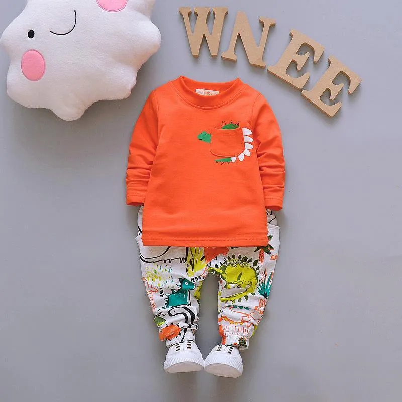 3-piece Floral Printed Hooded Coat & Sweatshirts & Pants for Children Boy