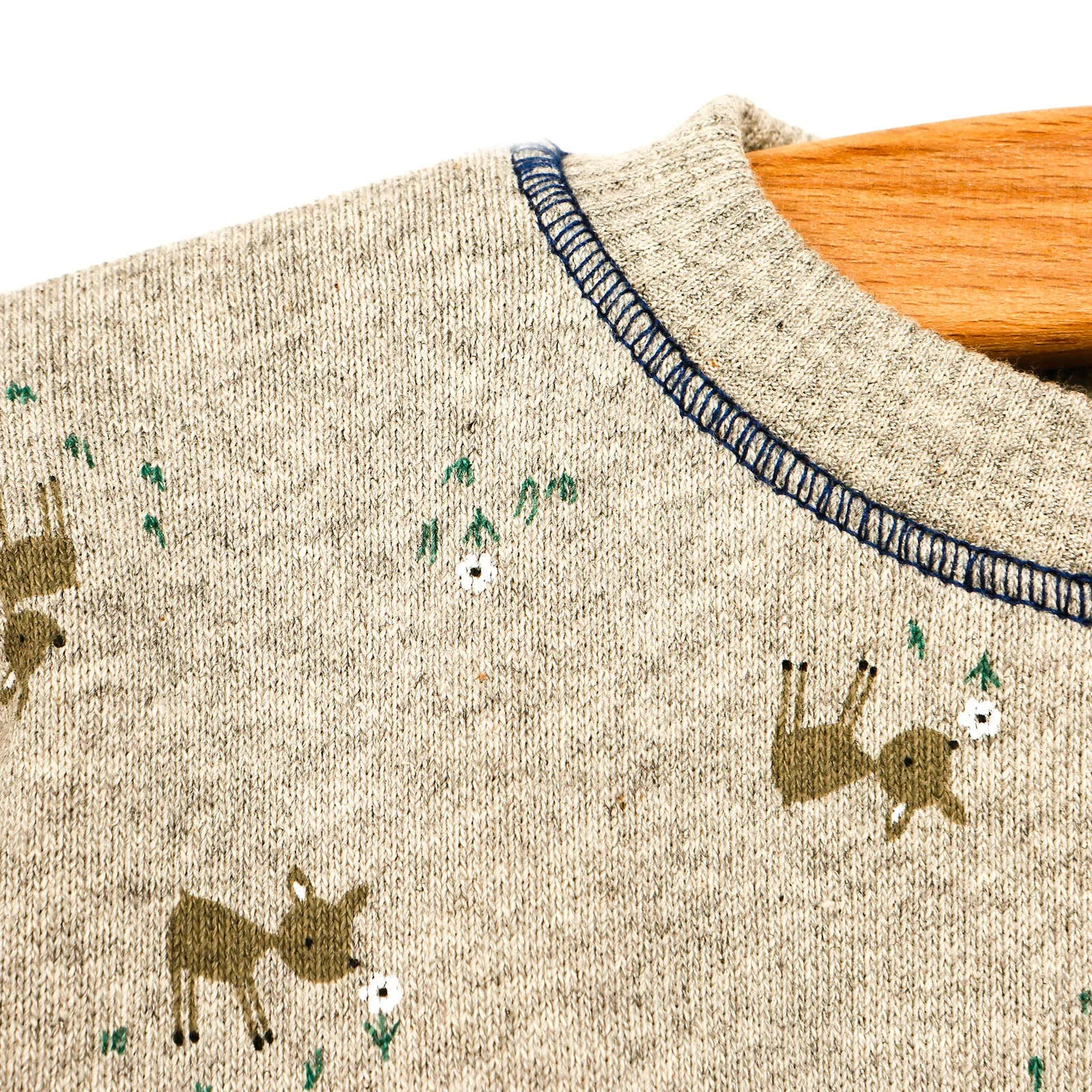 Antebies Newborn Deer Organic Sweatshirt - Grey