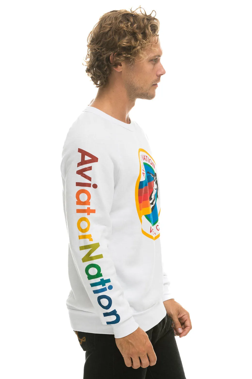 AVIATOR NATION SWEATSHIRT - WHITE