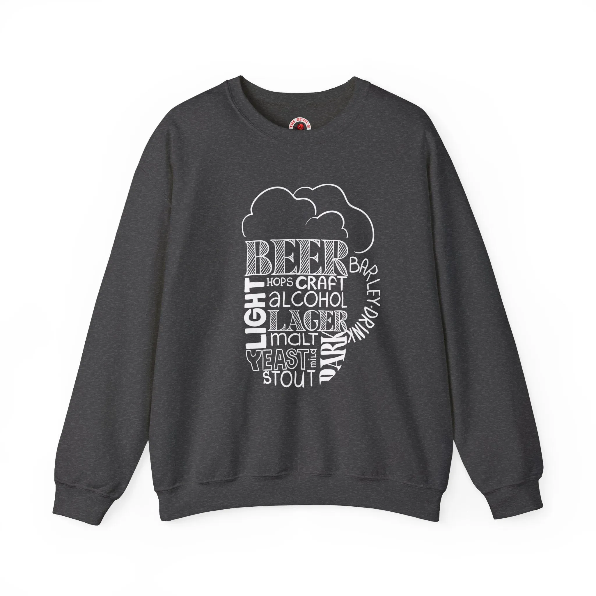 Beer Mug Of Words Crewneck Sweatshirt