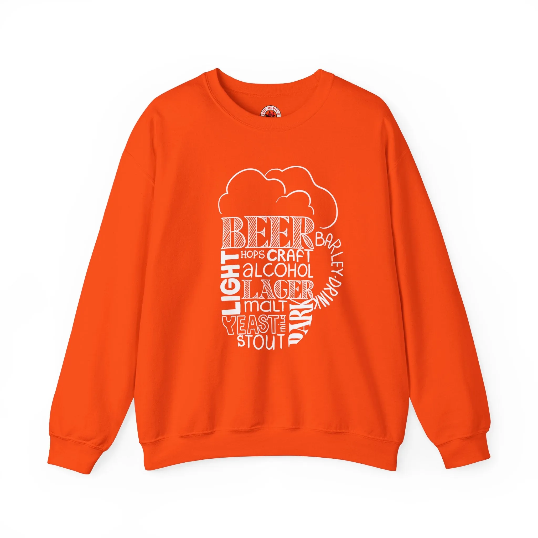 Beer Mug Of Words Crewneck Sweatshirt