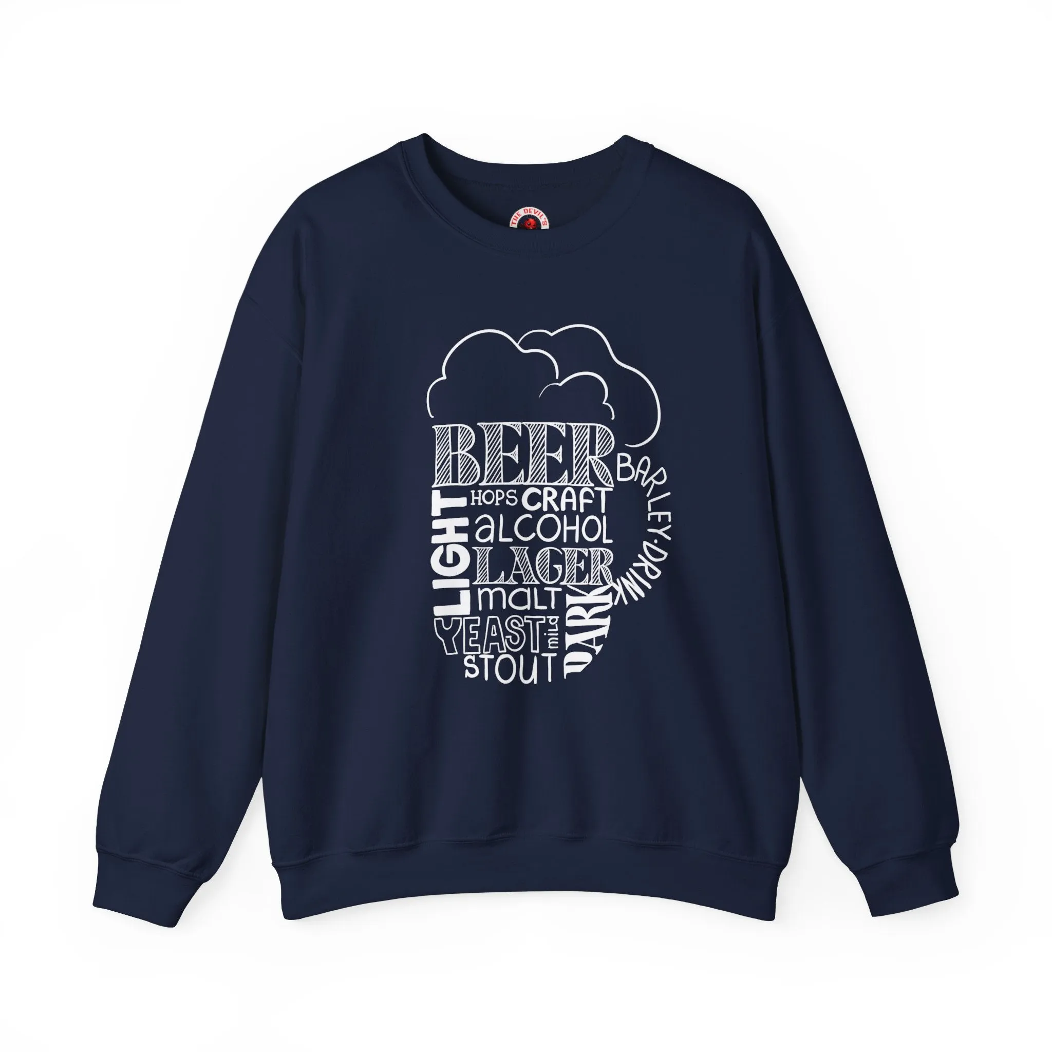 Beer Mug Of Words Crewneck Sweatshirt