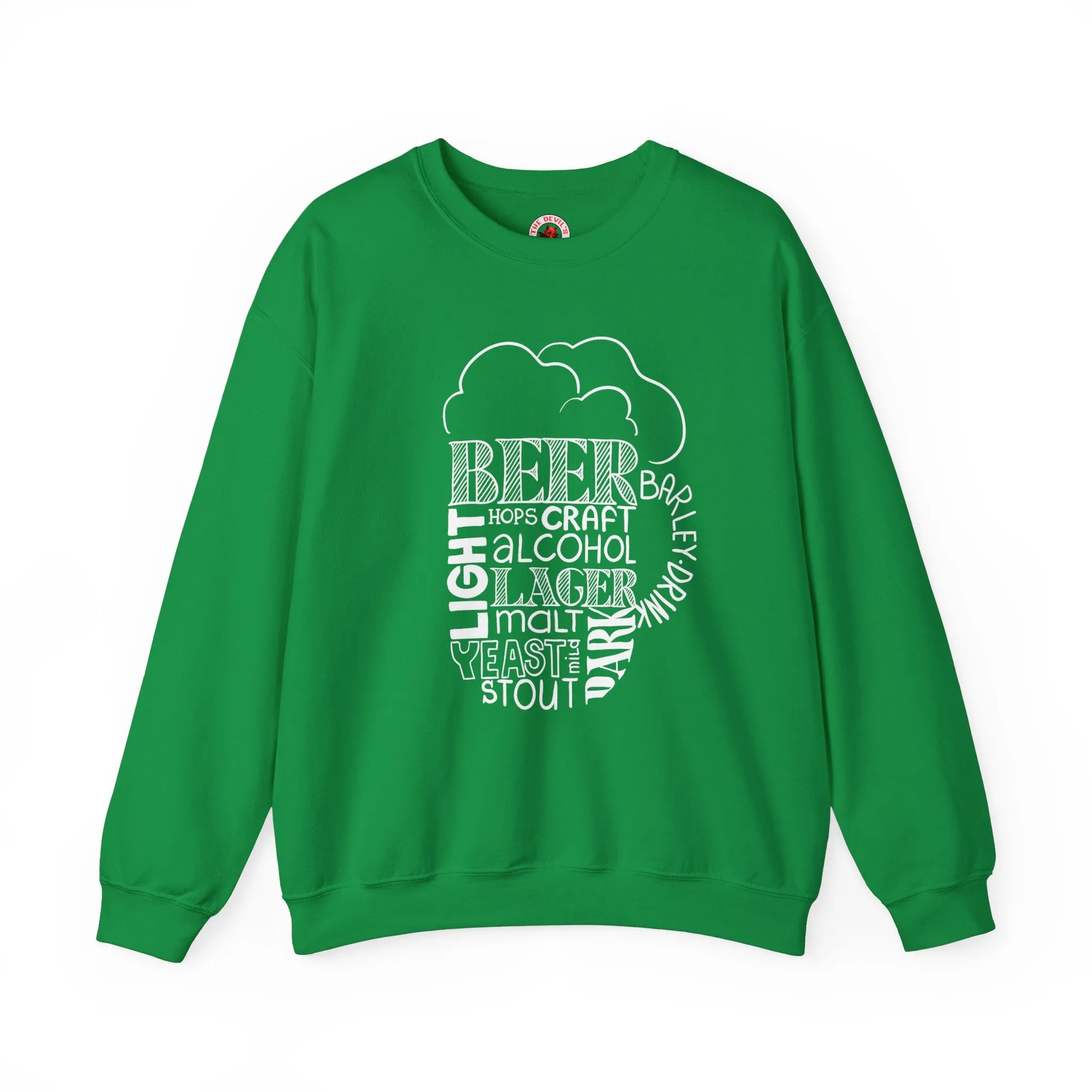 Beer Mug Of Words Crewneck Sweatshirt