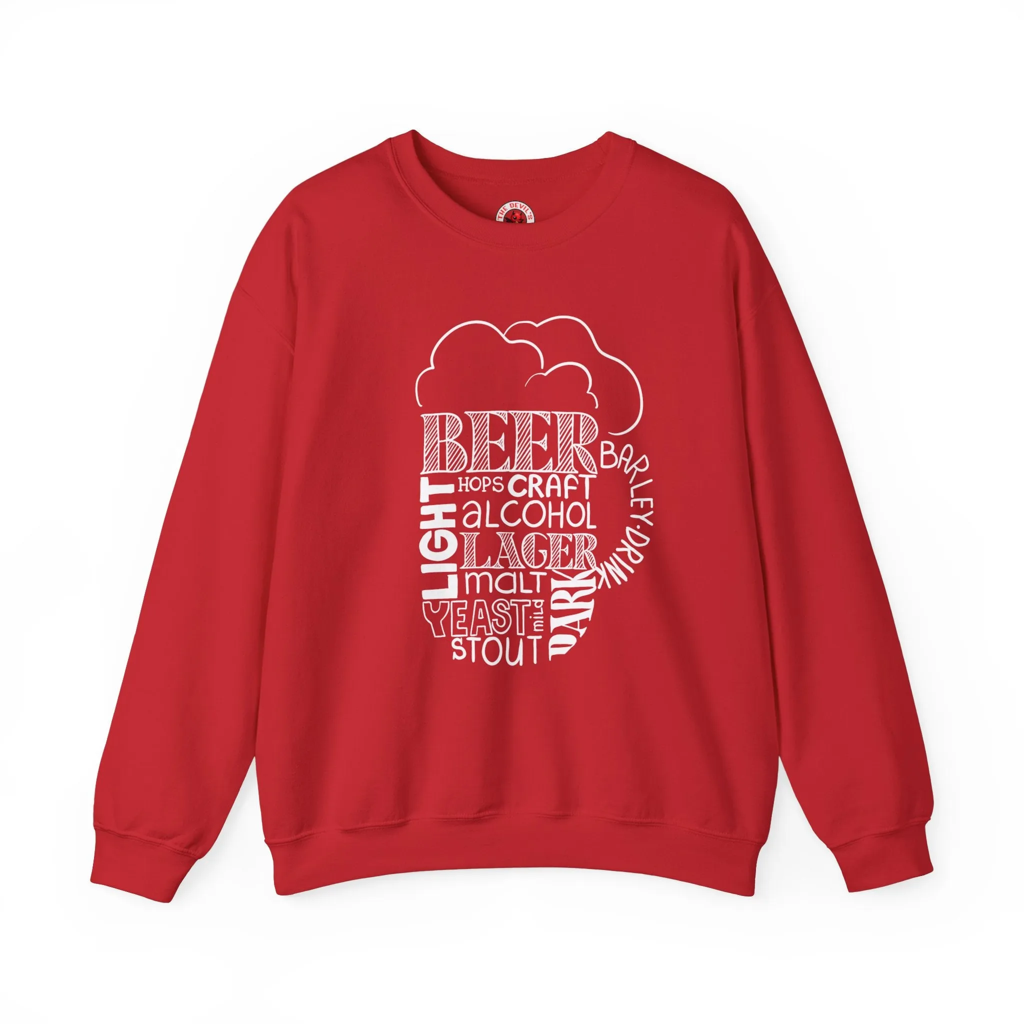 Beer Mug Of Words Crewneck Sweatshirt