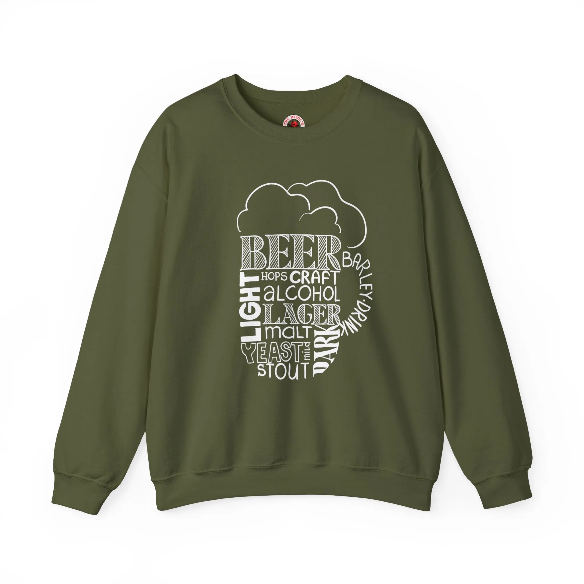 Beer Mug Of Words Crewneck Sweatshirt