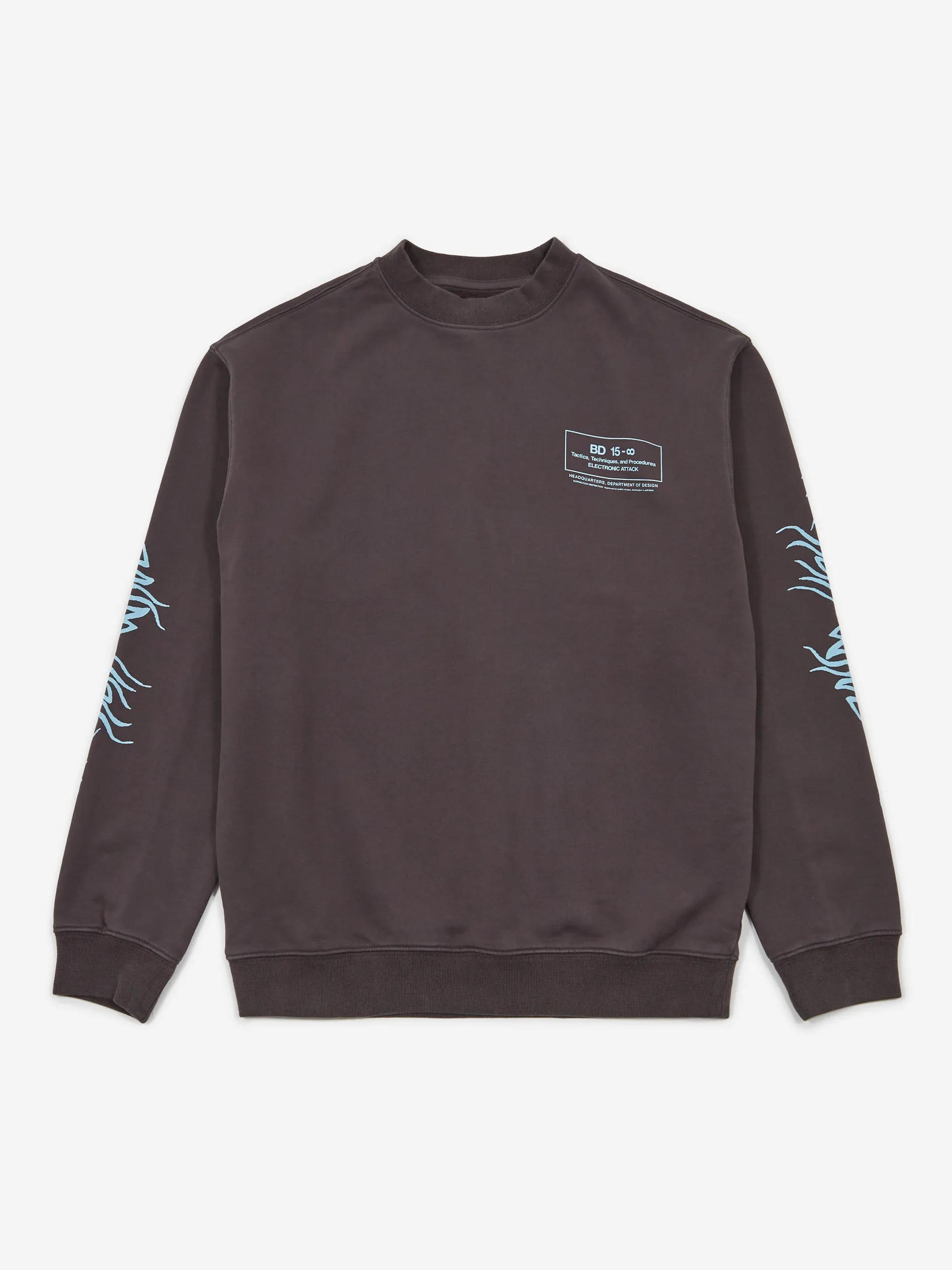 Brain Dead Electronic Attack Crewneck - Grey