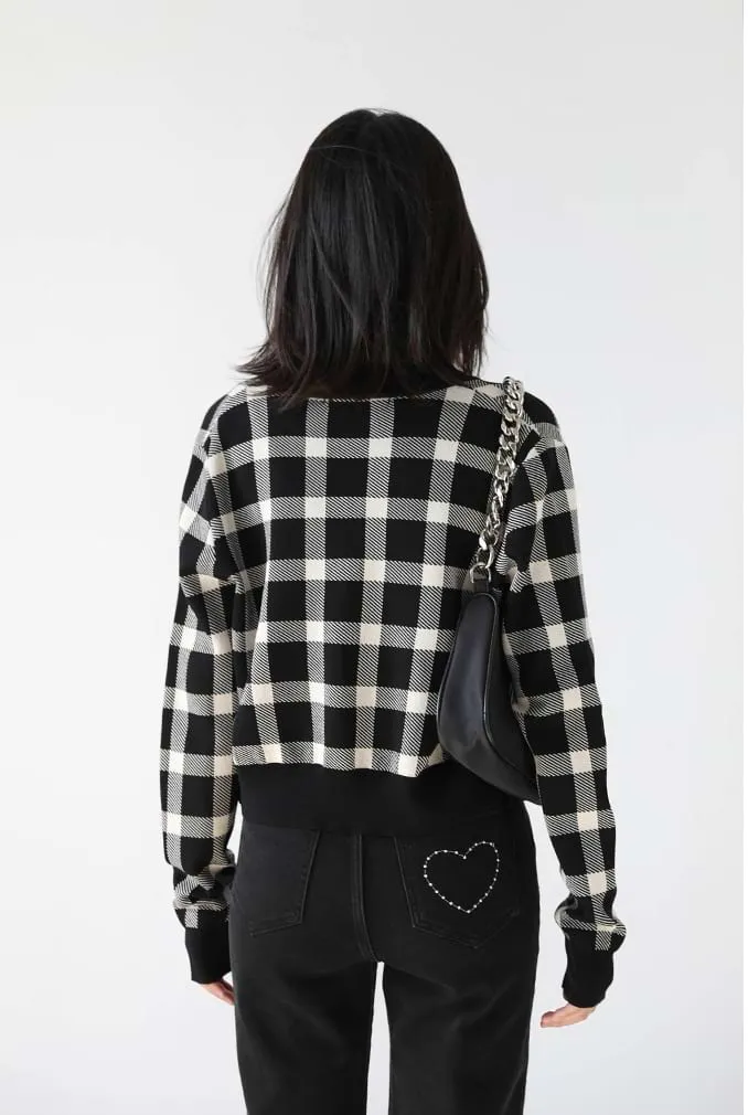 Checker Spaghetti Strap Two-Piece Top