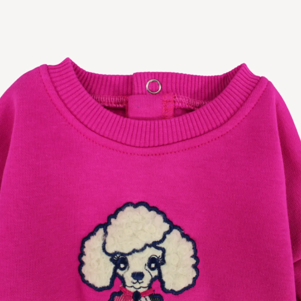 Chic Poodle Long-Sleeved Sweatshirt