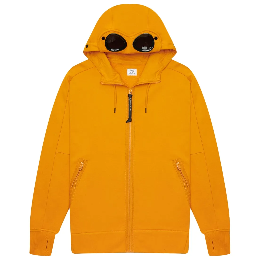 CP COMPANY Zip Up Goggle Hoodie Sweatshirt Desert Orange