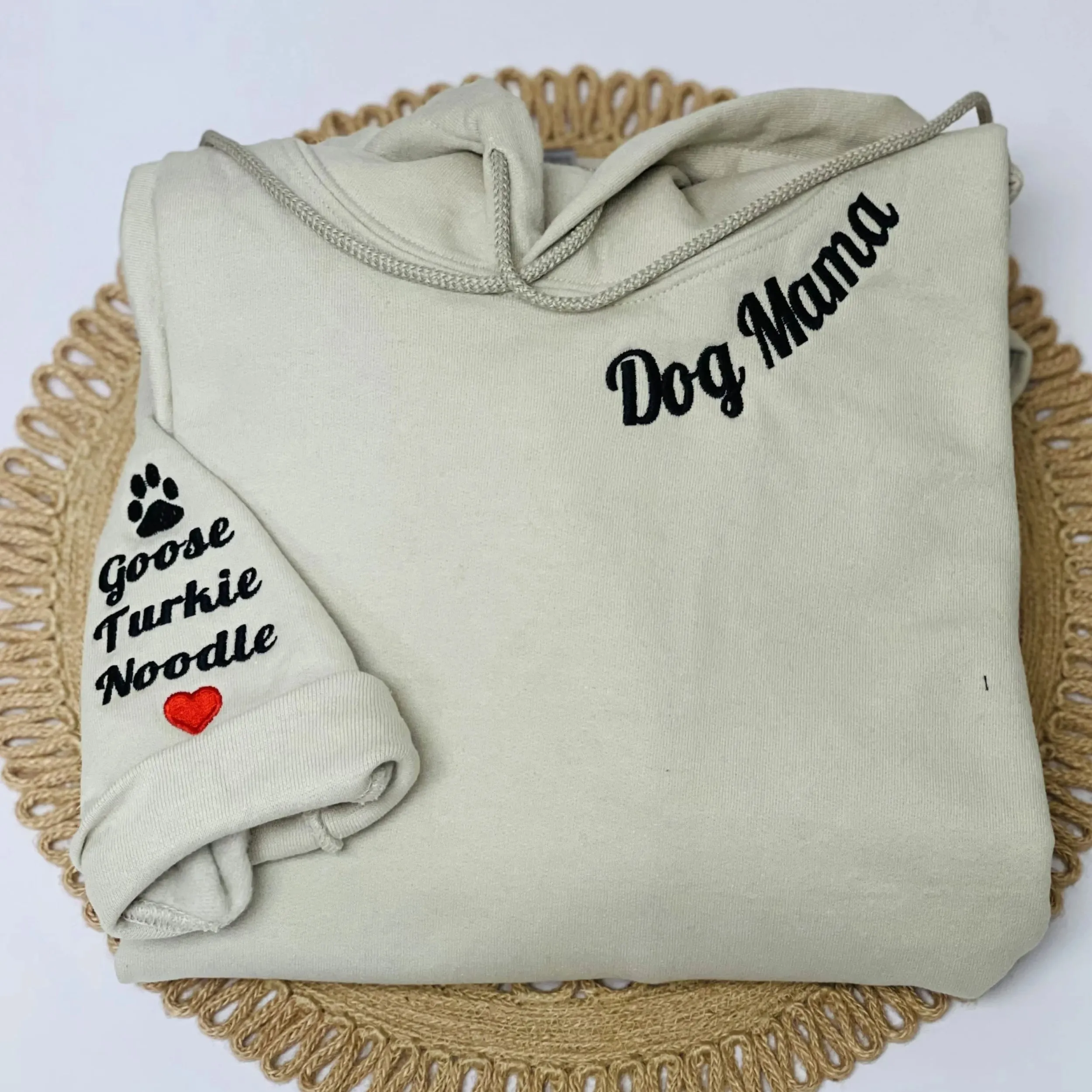 Custom Embroidered Nona Sweatshirt with GrandKids Names on Sleeve