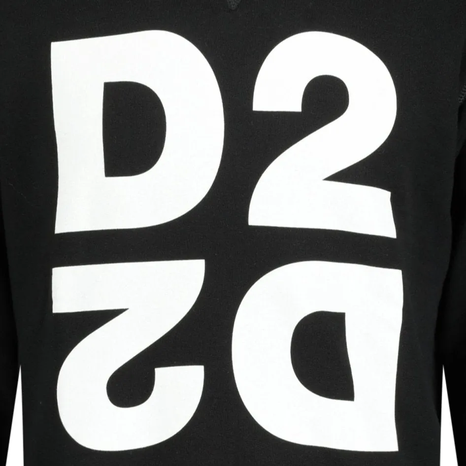 DSQUARED2 Logo Print Mirror Sweatshirt Black