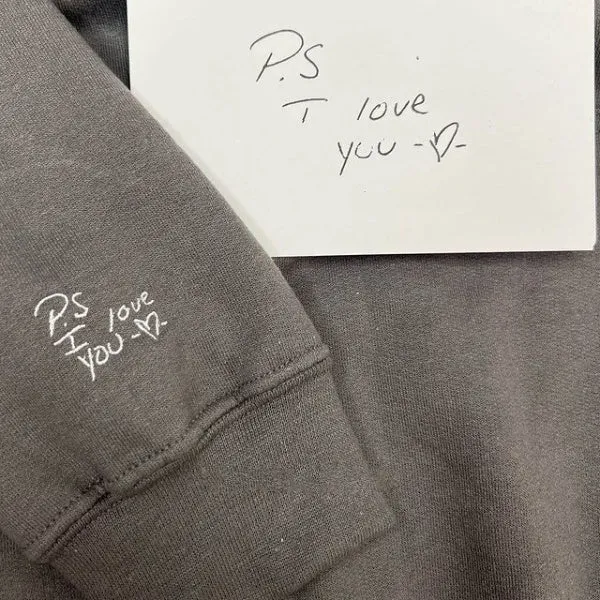 Embroidered Handwriting Sweatshirt