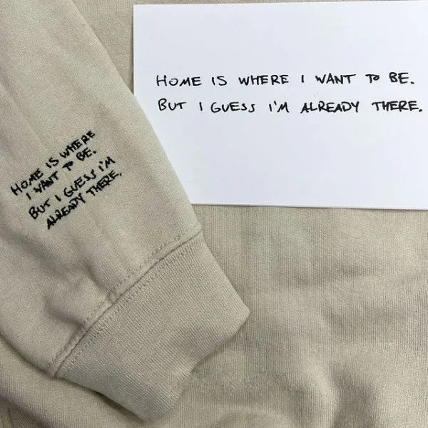 Embroidered Handwriting Sweatshirt