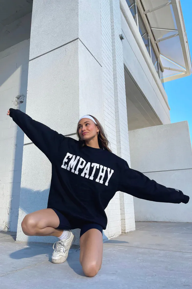 Empathy Always Black Crewneck Sweatshirt