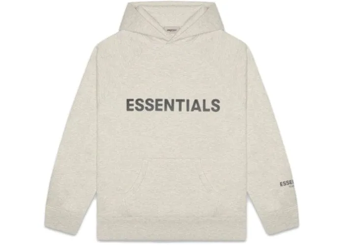 ESSENTIALS FOG 3D SILICON HOODIE OATMEAL