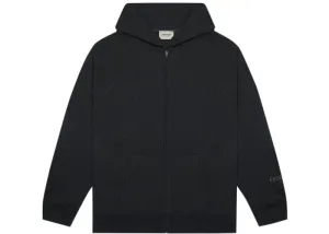 ESSENTIALS FOG 3D SILICON ZIP UP HOODIE BLACK