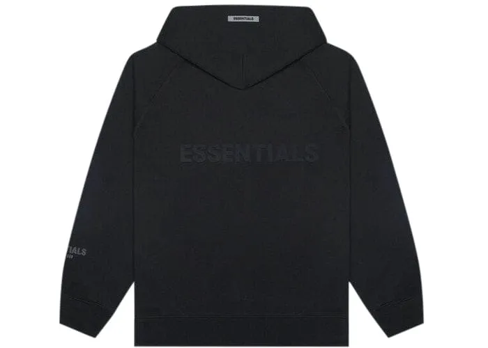 ESSENTIALS FOG 3D SILICON ZIP UP HOODIE BLACK