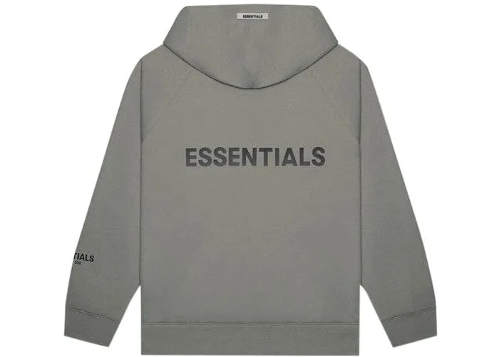 ESSENTIALS FOG 3D SILICON ZIP UP HOODIE GREY