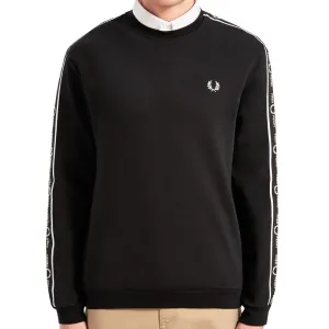 Fred Perry Taped Shoulder Sweatshirt- Black J7501