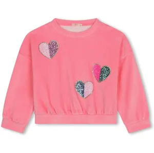 Girls Pink Heart Sweatshirt