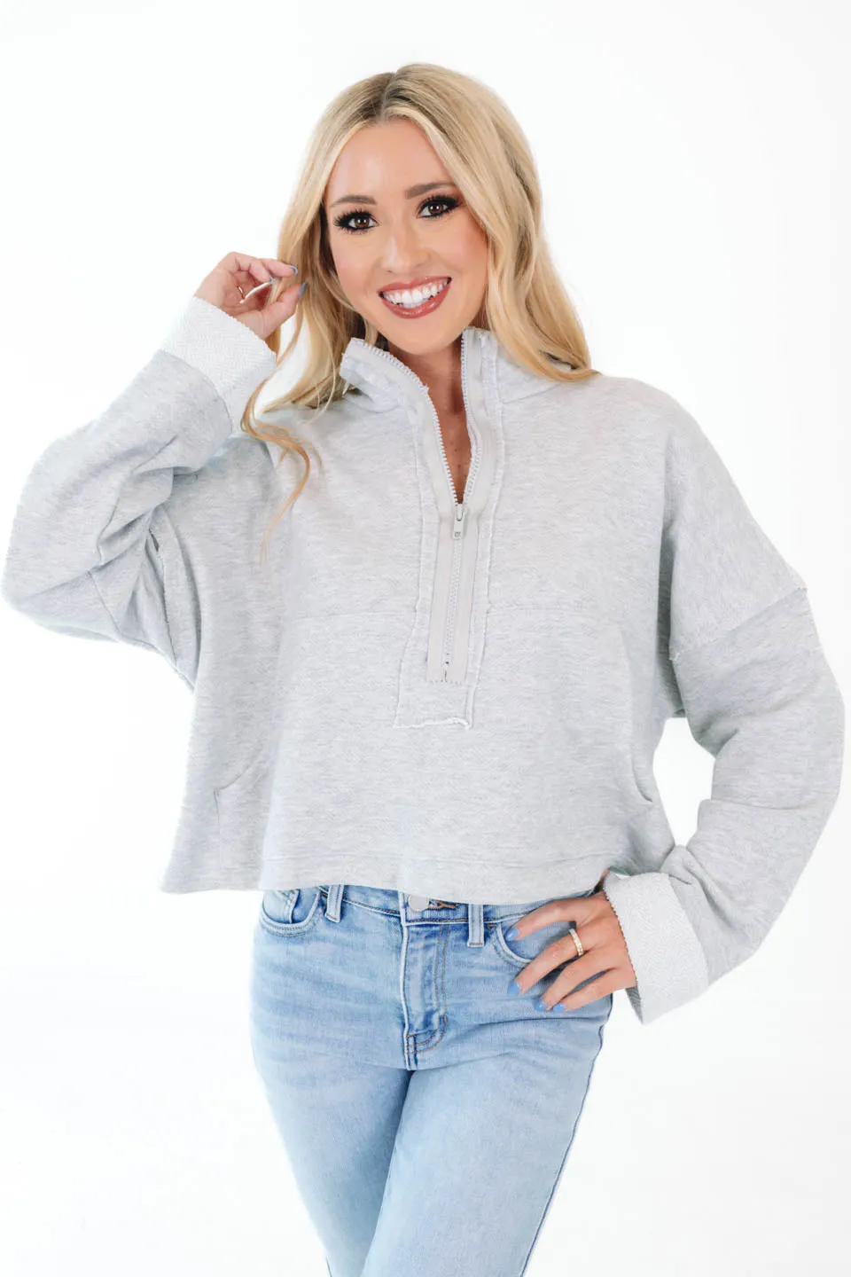 Go For A Walk Sweatshirt - Heather Grey