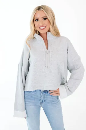 Go For A Walk Sweatshirt - Heather Grey