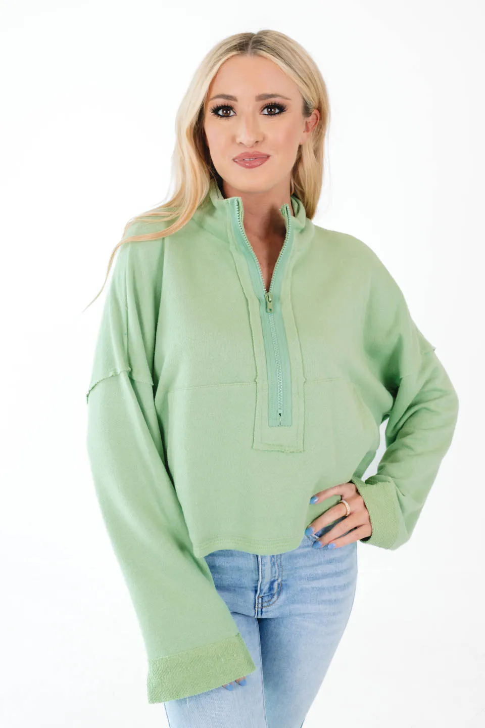 Go For A Walk Sweatshirt - Sage