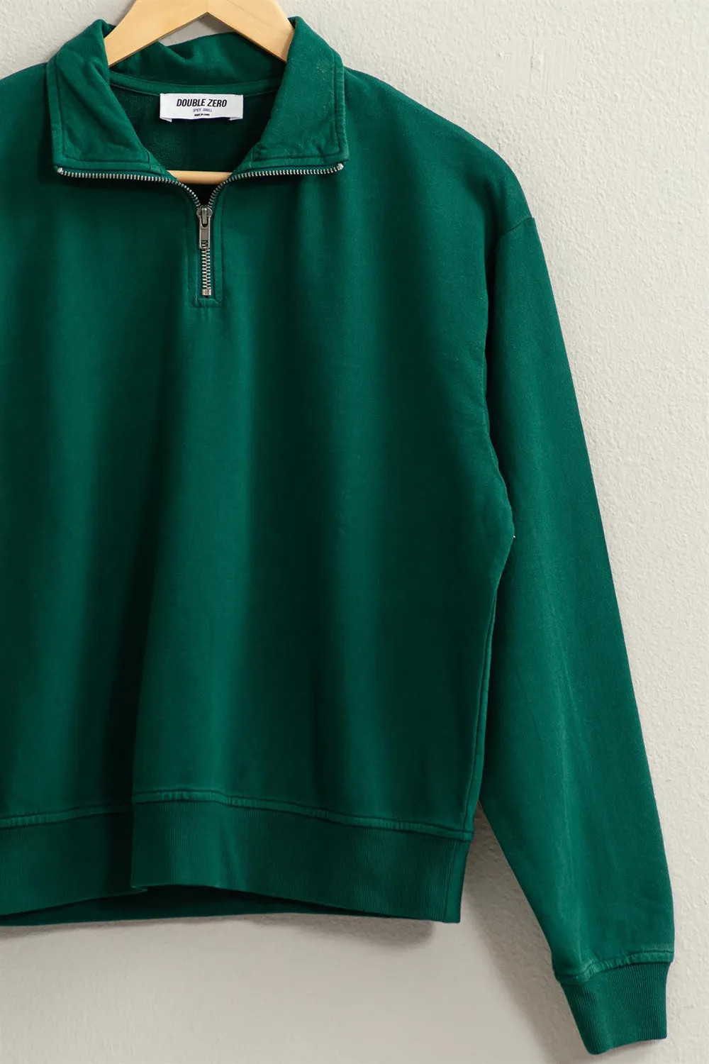 Half Zip Drop Shoulder Sweatshirt