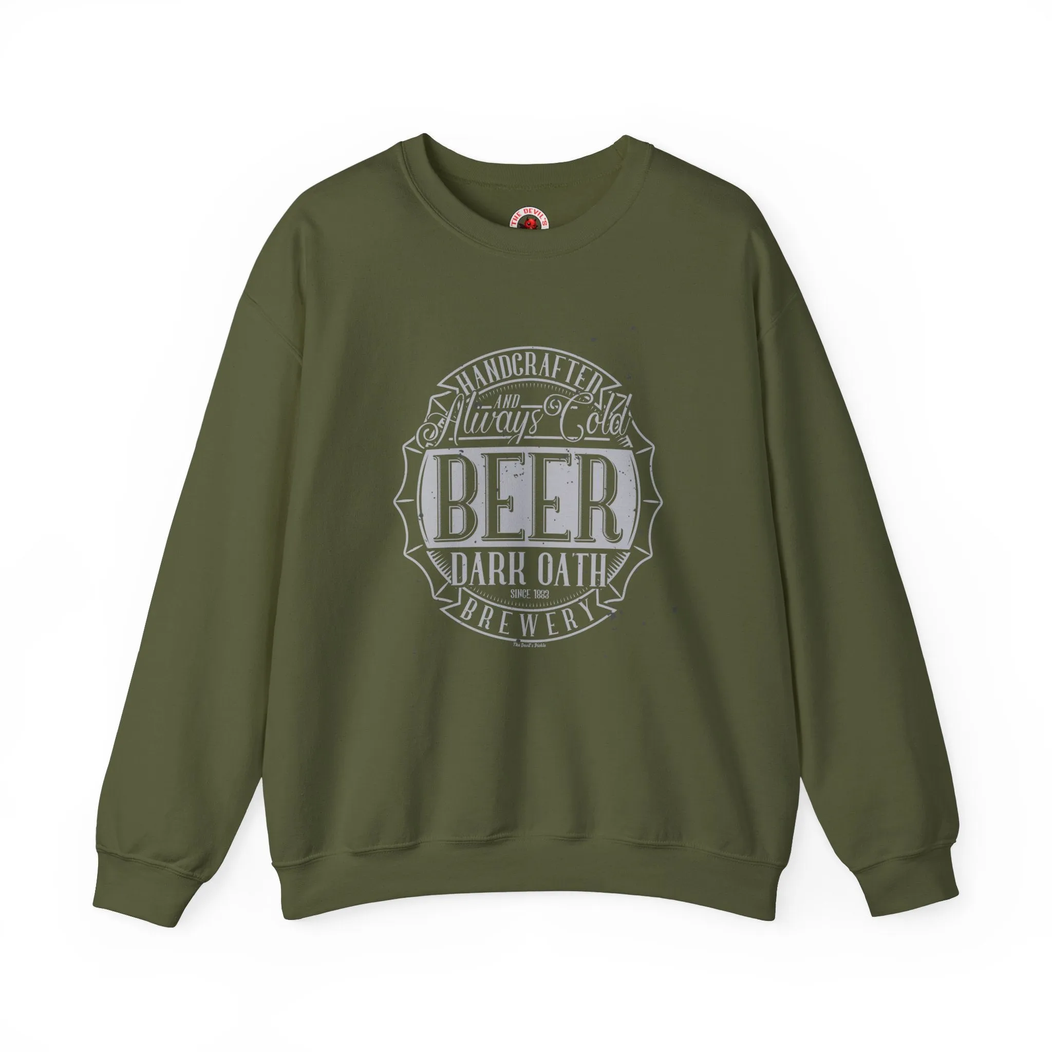 Handcrafted and Always Cold Beer Crewneck Sweatshirt