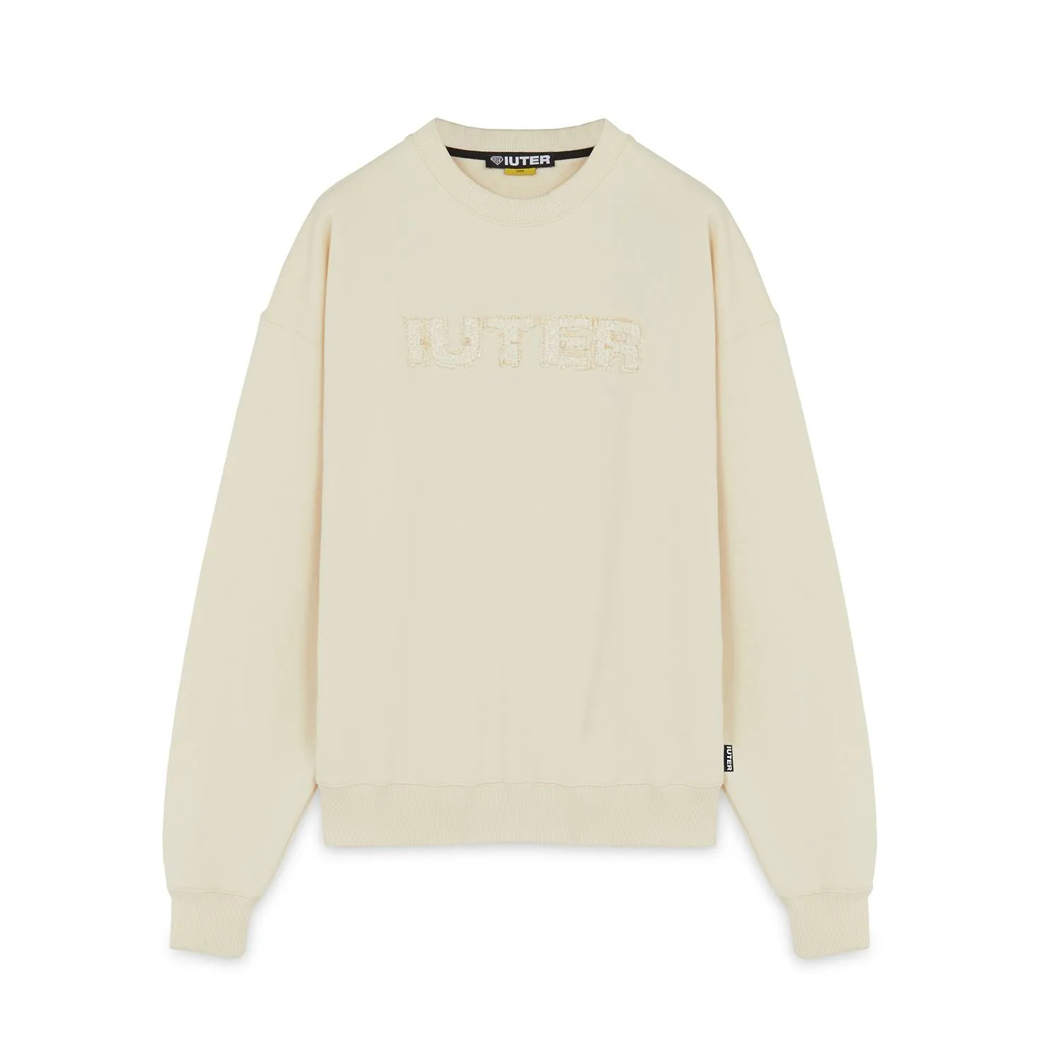 IUTER GUIPURE CREWNECK DUSTY WHITE