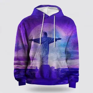 Jesus Statue Pattern 3d Hoodies For Women Men - Christian Apparel Hoodies