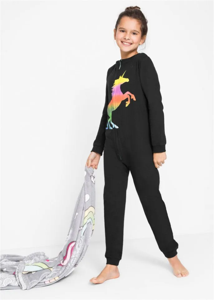 Jumpsuit for girls Bpc Bonprix Collection, black