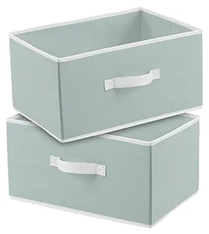 Kuber Industries Multipurposes Flodable Storage Box|Drawer Storage and Cloth Organizer|Storage Box For Toys|Storage Box Gor Clothes|Pack of 2 (Grey, Non-woven)