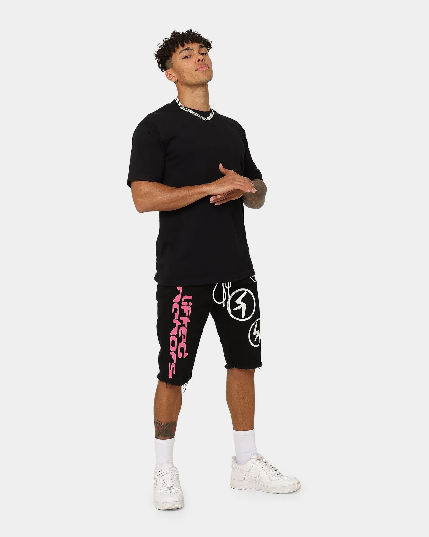 Lifted Anchors "Aphex" Puff Print Shorts Black