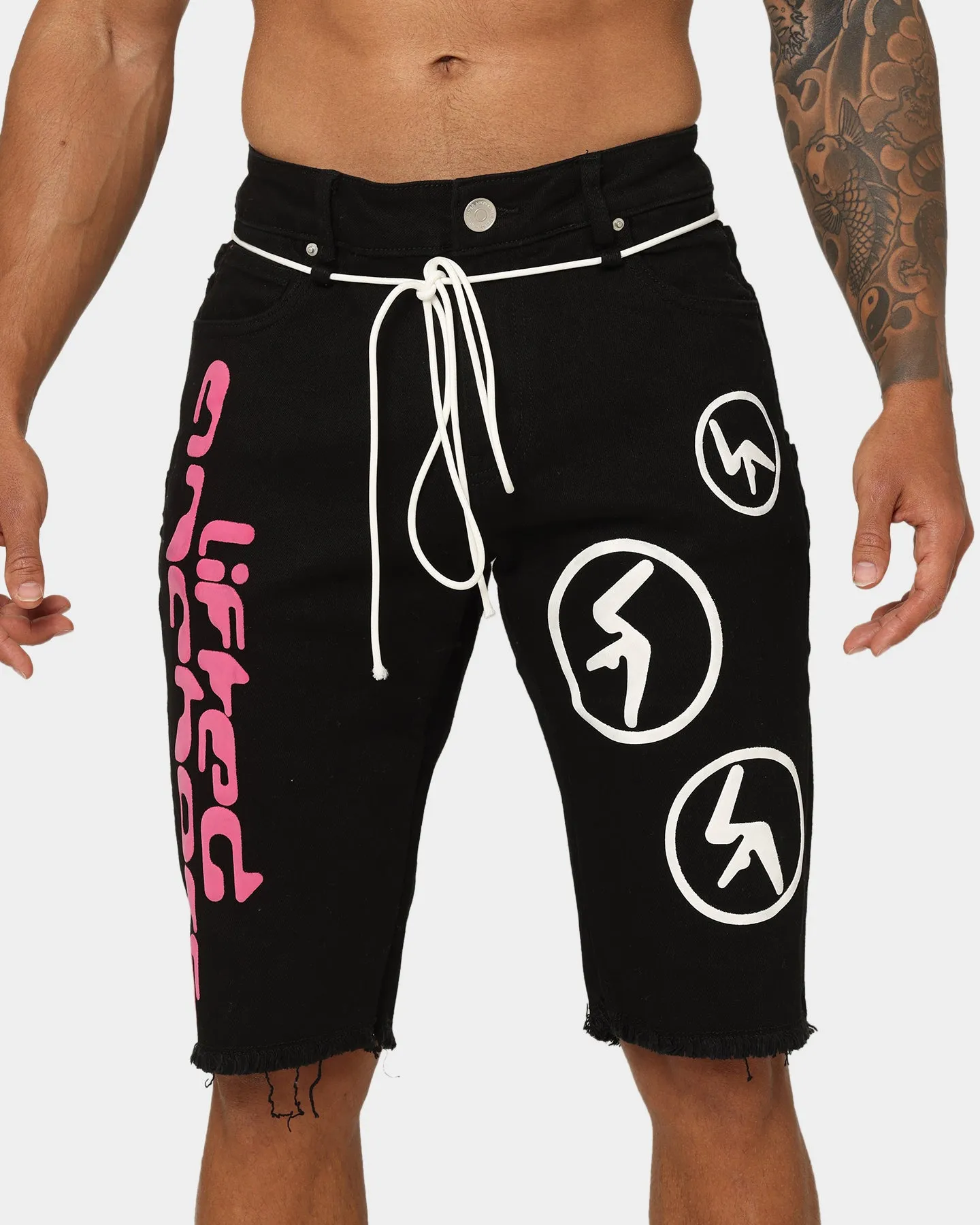 Lifted Anchors "Aphex" Puff Print Shorts Black