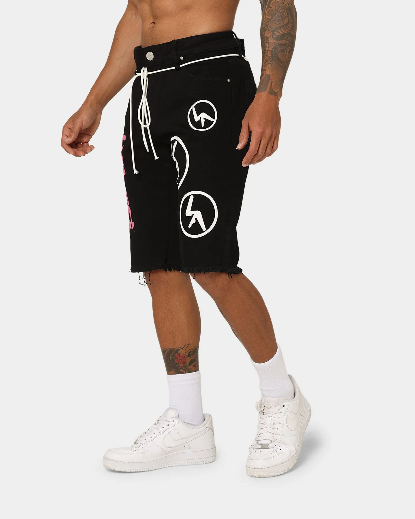 Lifted Anchors "Aphex" Puff Print Shorts Black