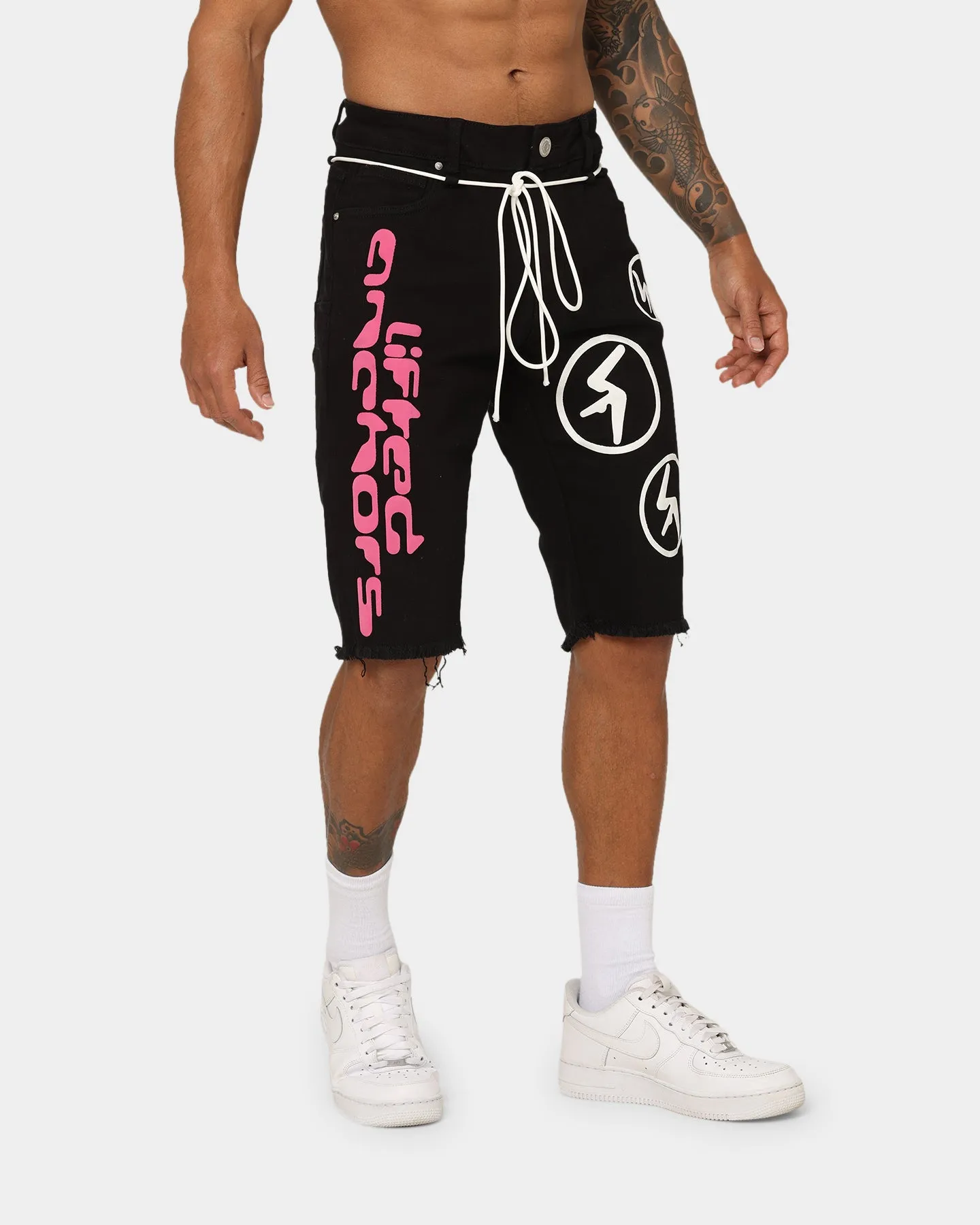 Lifted Anchors "Aphex" Puff Print Shorts Black