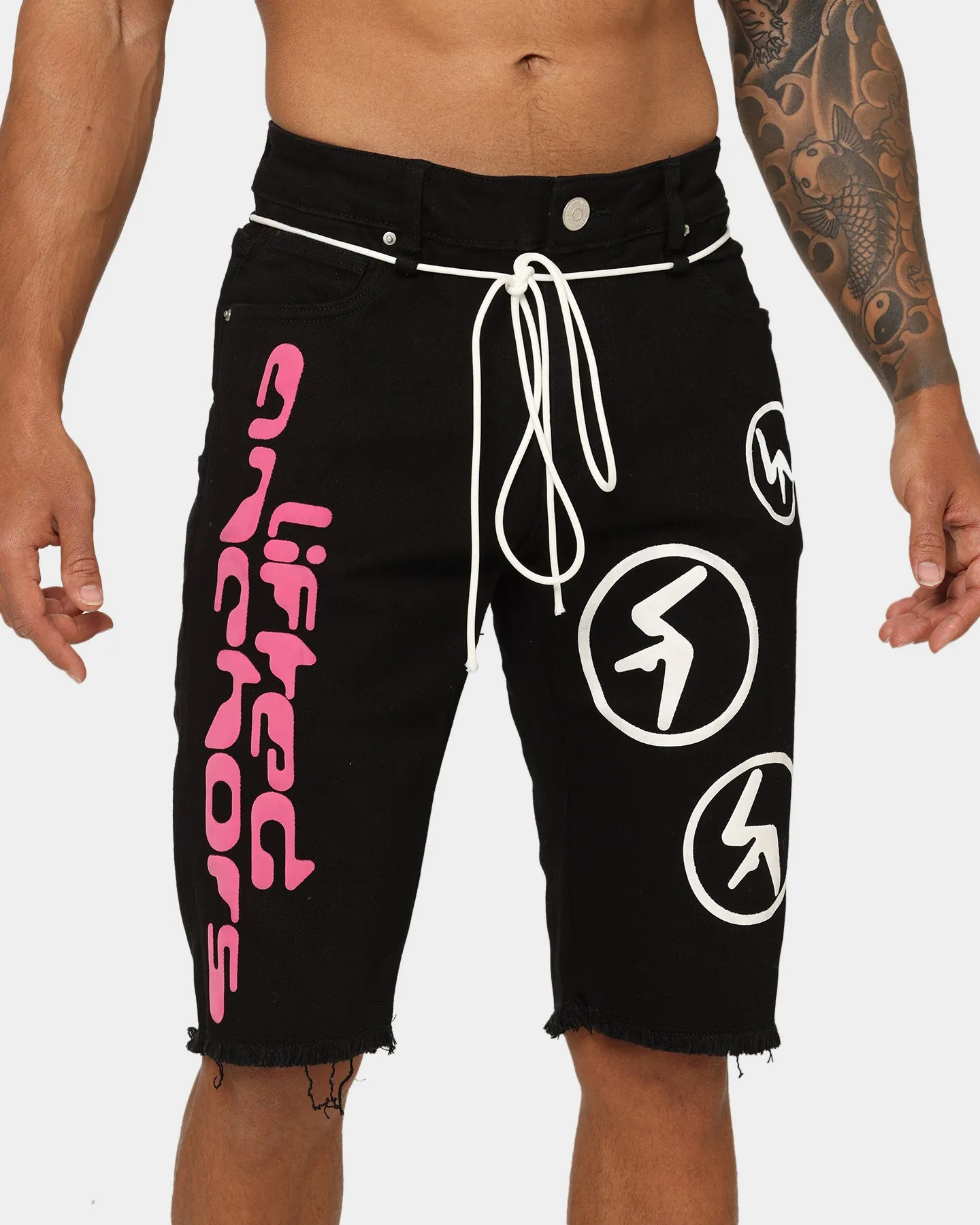 Lifted Anchors "Aphex" Puff Print Shorts Black