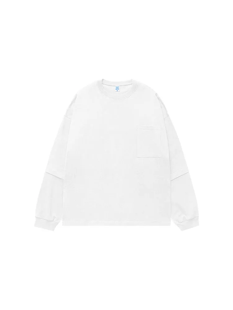 Long-Sleeved Cotton T-Shirt With Drop Shoulder