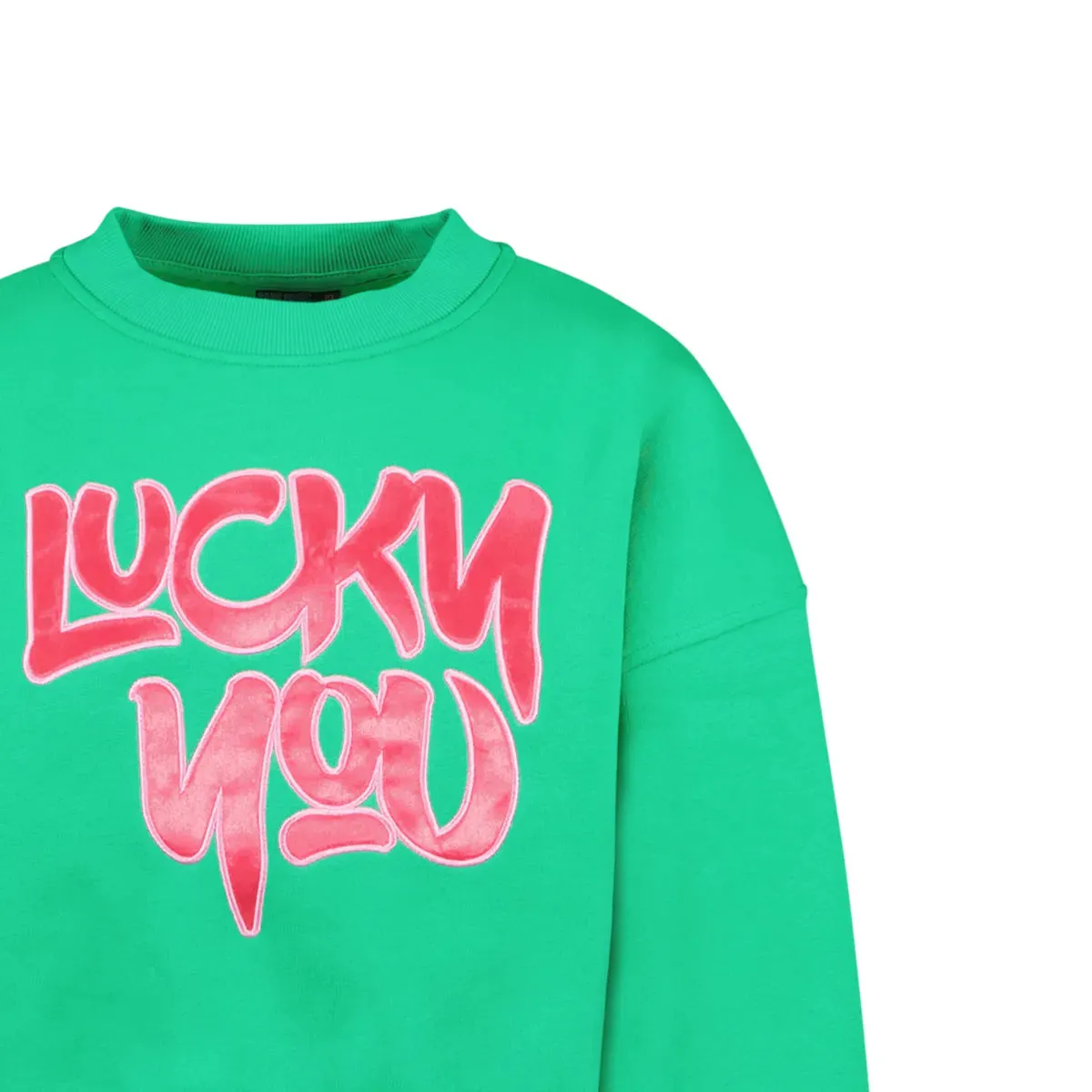 Lucky You cropped green Sweat