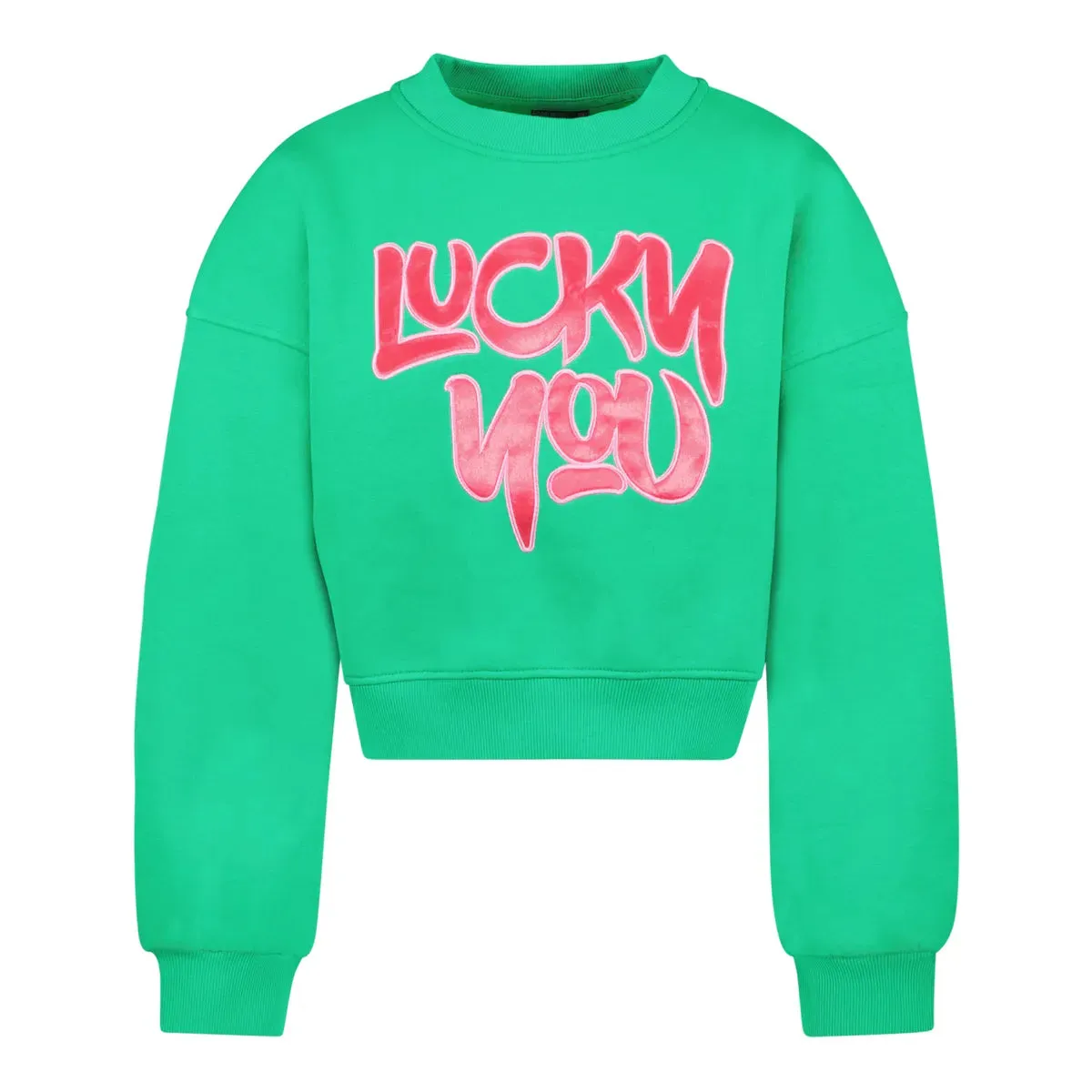 Lucky You cropped green Sweat