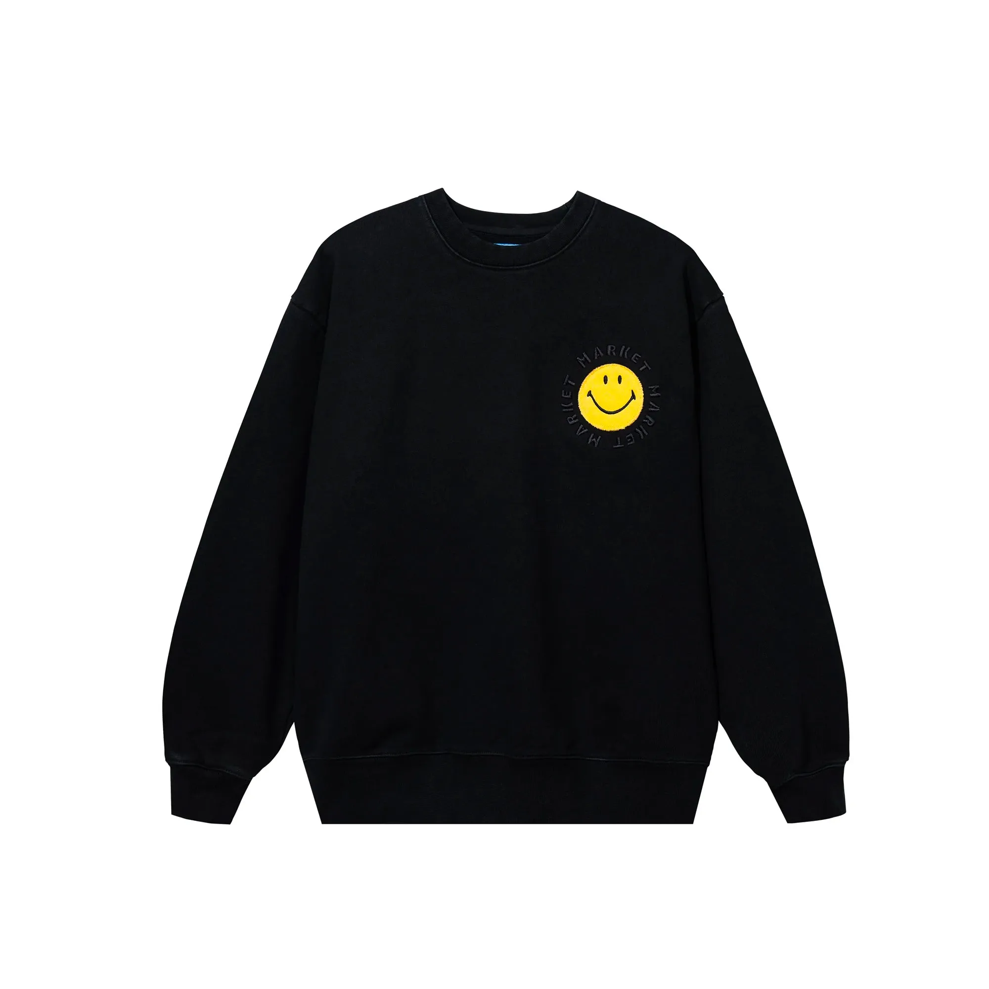 Market Mens Smiley Vintage Wash Crewneck