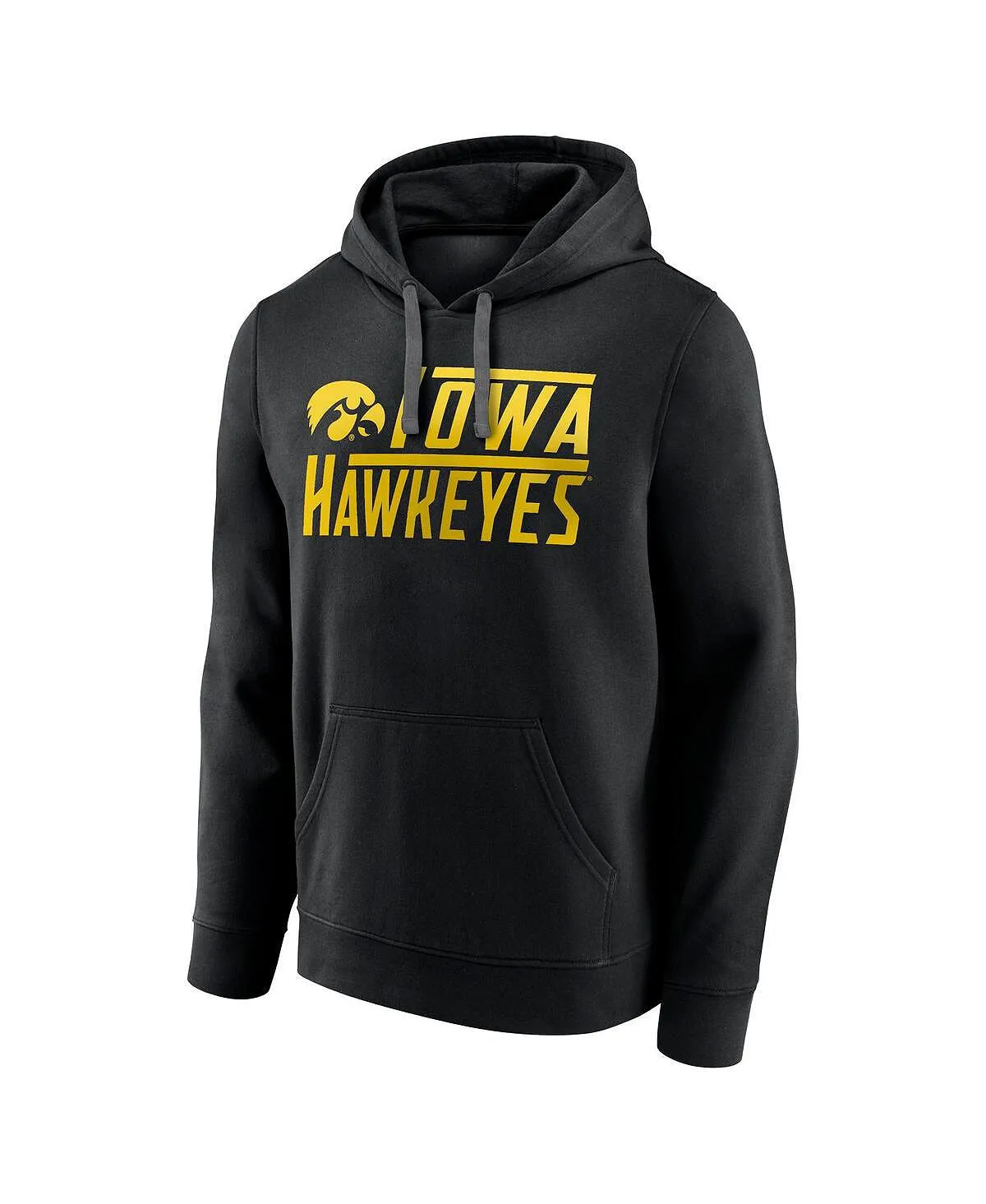 Men's Branded Black Hoodie Iowa Hawkeyes Favorite Longshot Pullover Fanatics black