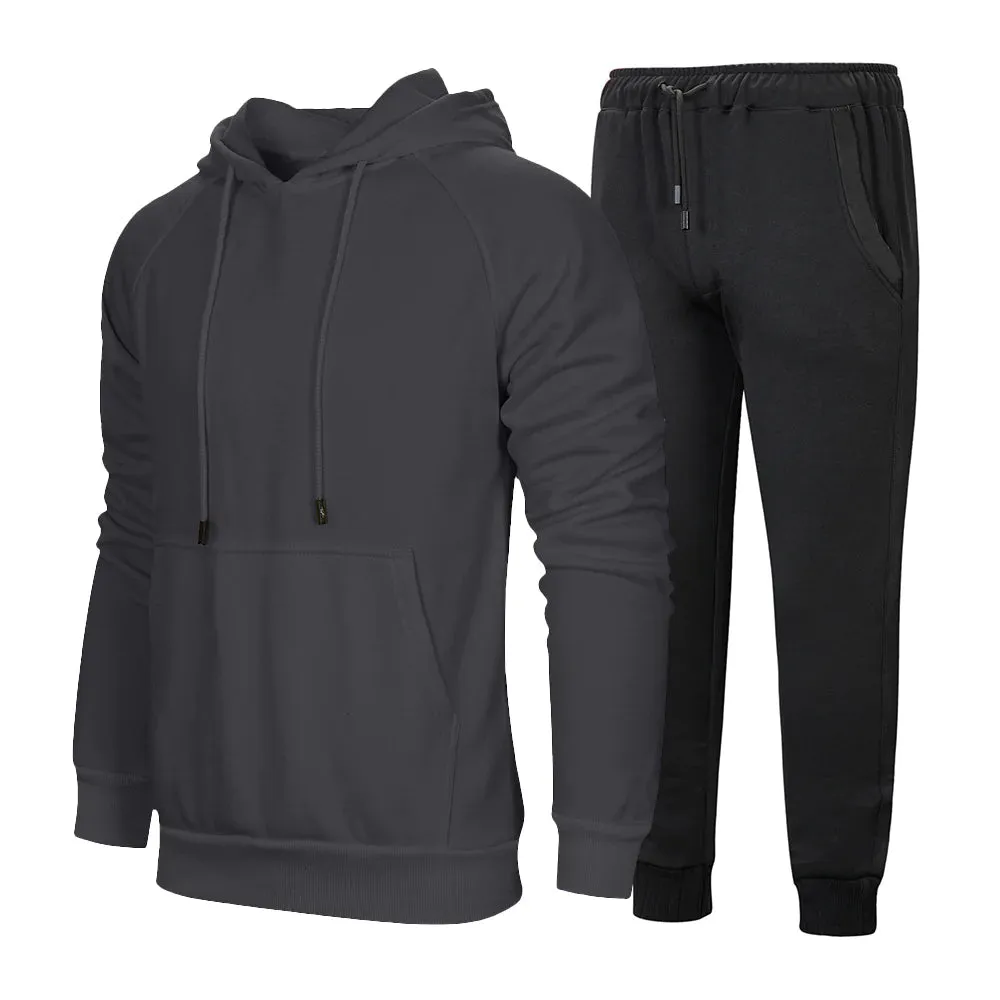 Men's Casual Loose Hooded Hodies Joggers Two-Piece Set