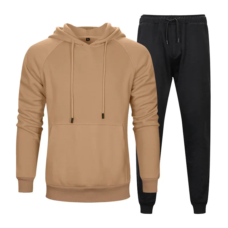 Men's Casual Loose Hooded Hodies Joggers Two-Piece Set