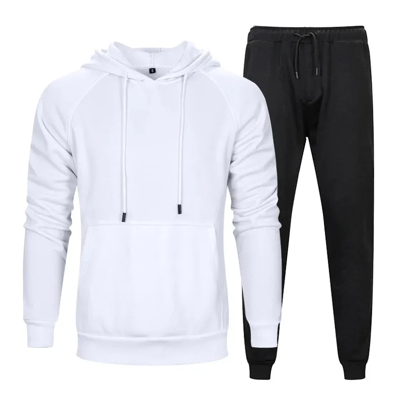 Men's Casual Loose Hooded Hodies Joggers Two-Piece Set