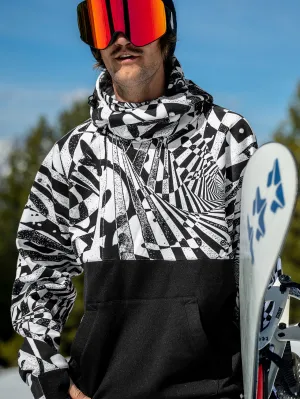 Mens Hydro Riding Hoodie - Black White