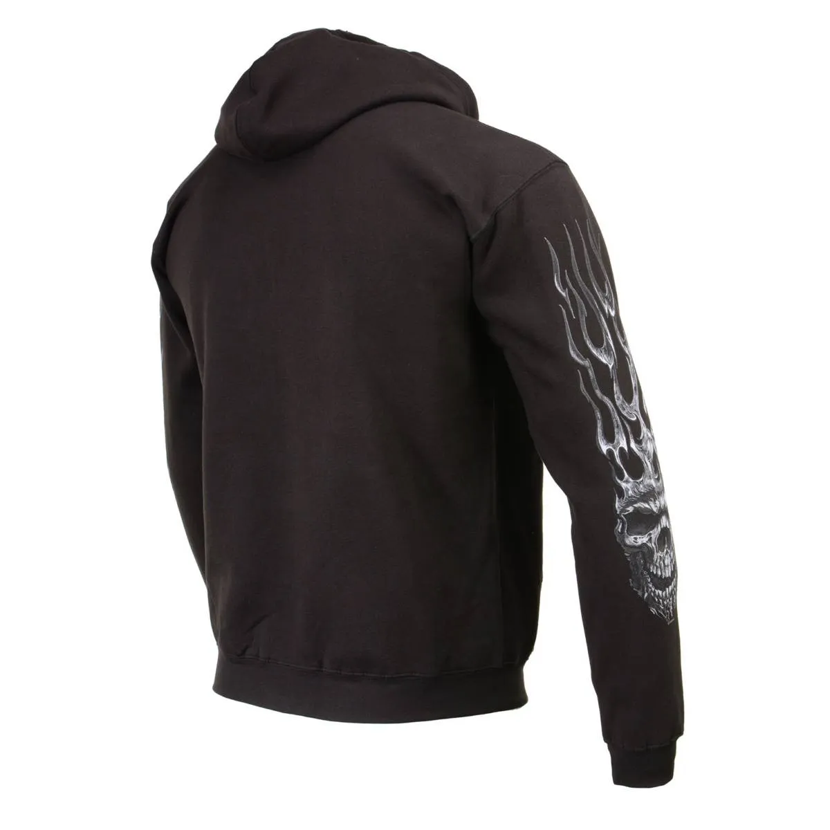 Milwaukee Leather MPMH118002 Men’s ‘Shredder Skull’ Black Hoodie with