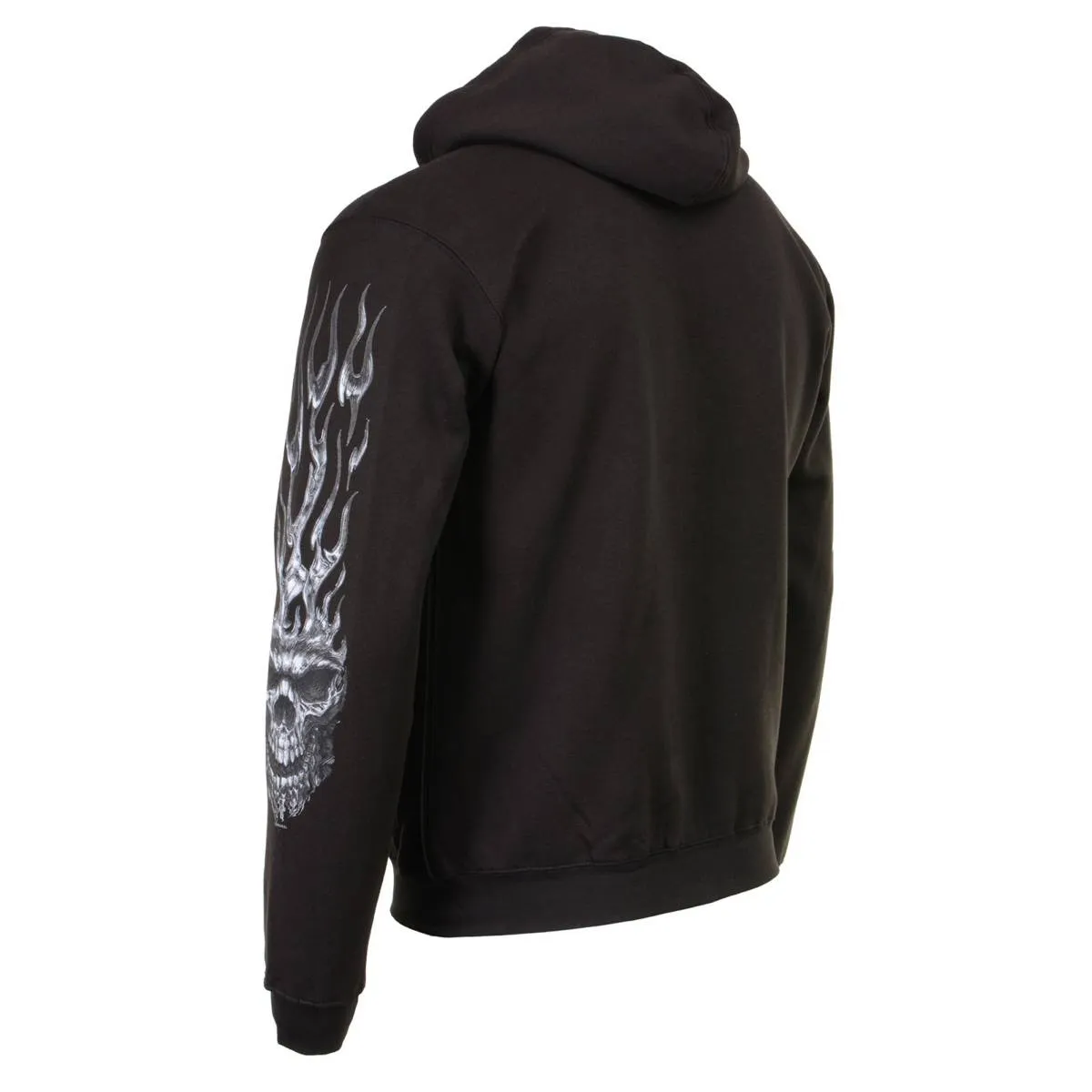 Milwaukee Leather MPMH118002 Men’s ‘Shredder Skull’ Black Hoodie with